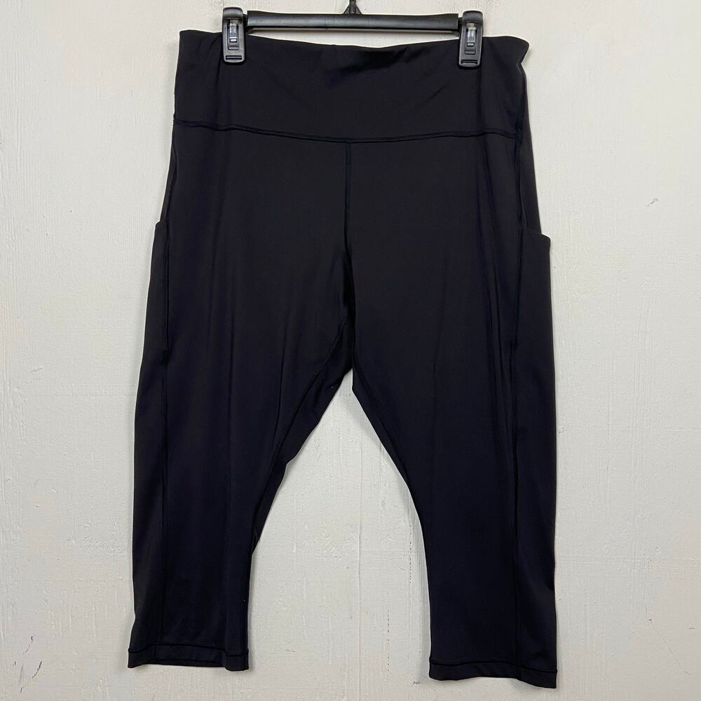 Athleta Ultimate Stash Pocket Black Active Athleisure Capri Pant Size 2X